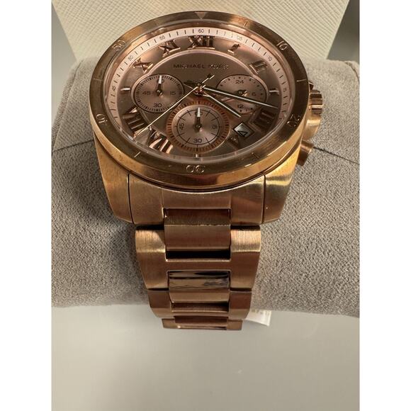 Michael Kors MK6367 Brecken Rose Gold Dial Rose Gold Chronograph Women's Watch - Picture 4 of 8
